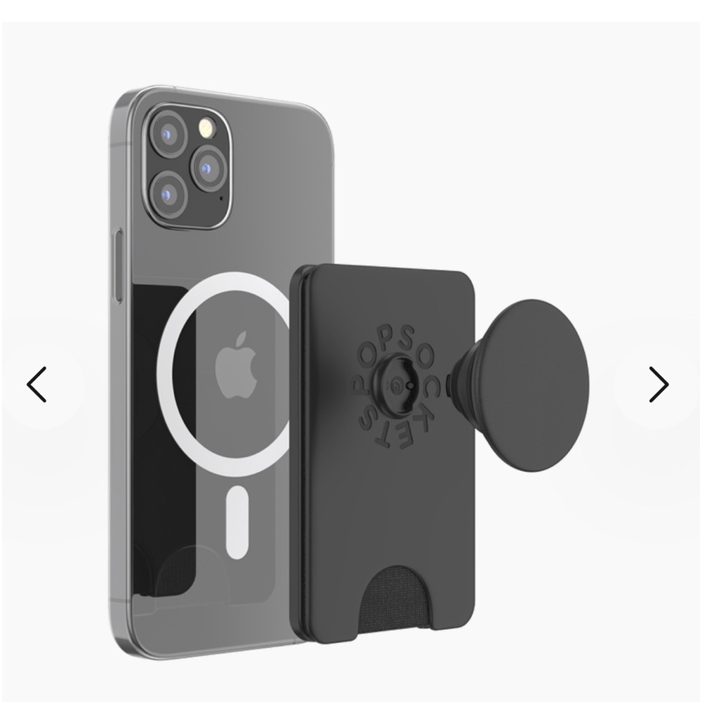 Black Swappable PopSocket MagSafe Wallet Plus Pop iPhone 12 & 12 Pro